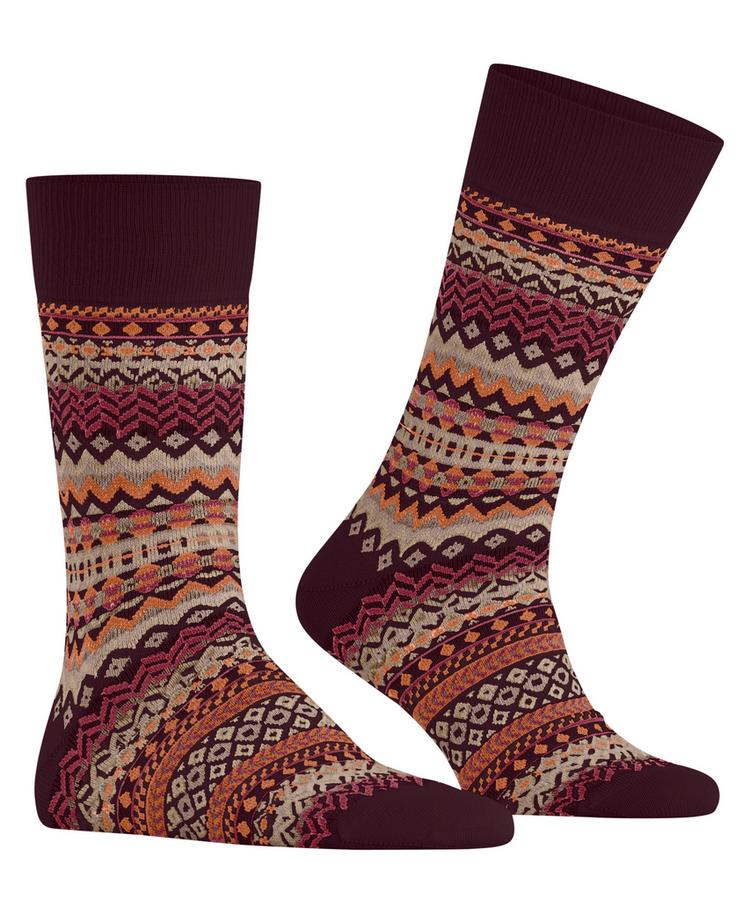 Burlington Burlington Fair Isle Socken Herren - claret (8435) - 0 | SportScheck