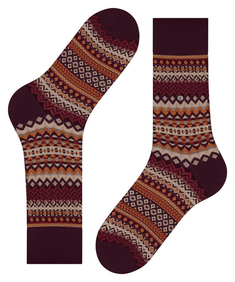 Burlington Burlington Fair Isle Socken Herren - claret (8435) - 2 | SportScheck