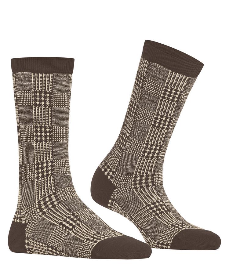 Burlington Burlington Glitter Check SO Socken Damen - maple brown (5321) - 0 | SportScheck
