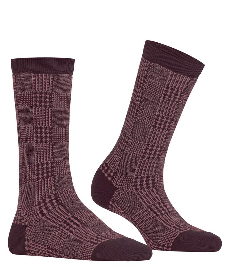 Burlington Burlington Glitter Check SO Socken Damen - barolo (8526) - 0 | SportScheck