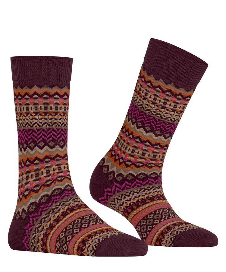 Burlington Burlington Fair Isle Socken Damen - claret (8435) - 0 | SportScheck
