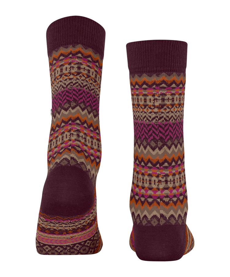 Burlington Burlington Fair Isle Socken Damen - claret (8435) - 0 | SportScheck