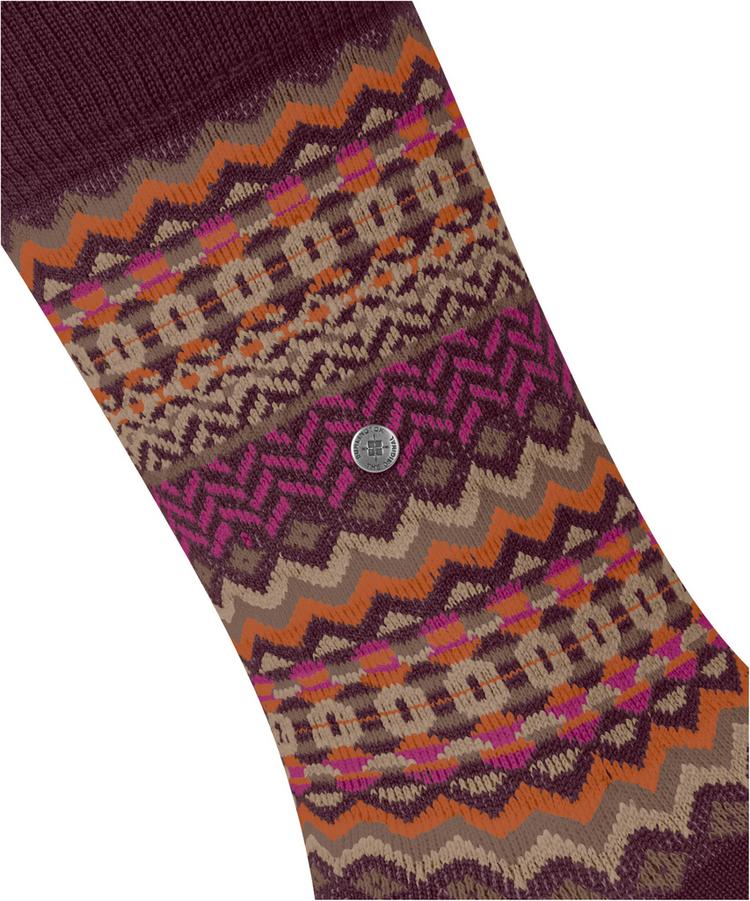 Burlington Burlington Fair Isle Socken Damen - claret (8435) - 1 | SportScheck