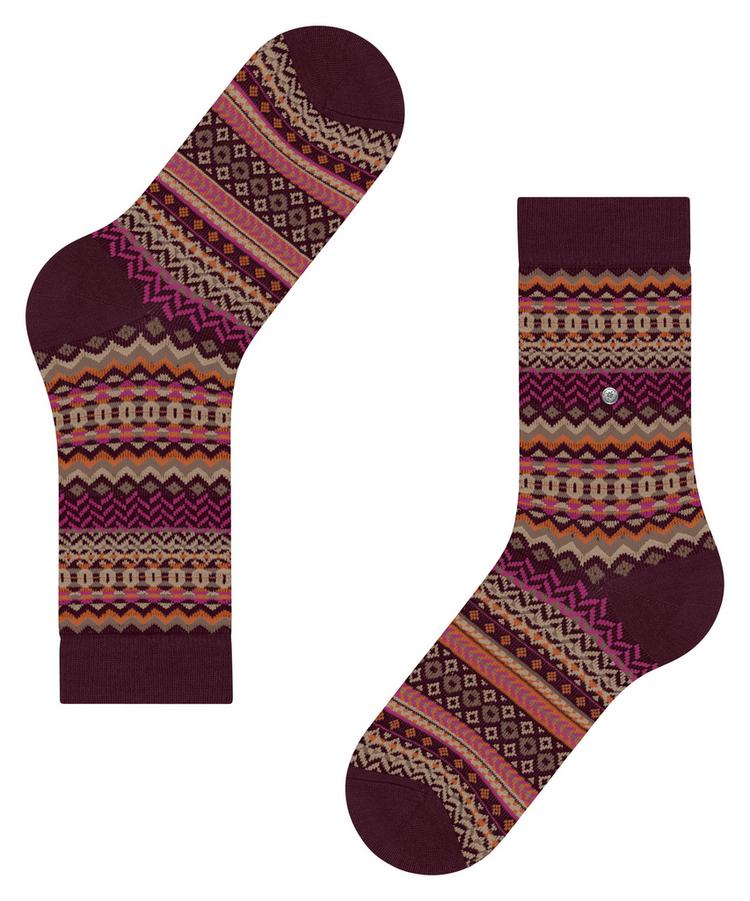 Burlington Burlington Fair Isle Socken Damen - claret (8435) - 2 | SportScheck