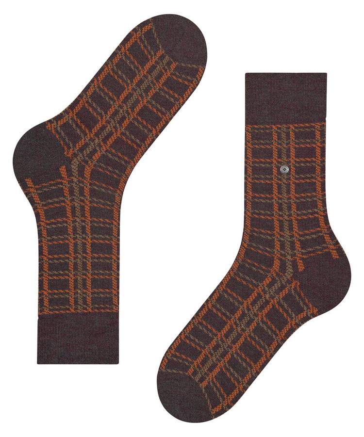 Burlington Burlington Grid SO Socken Herren - claret (8375) - 2 | SportScheck