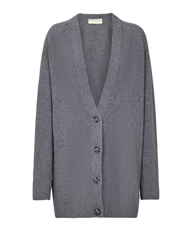 Falke Falke Ribbed Lambswool Long Cardigan Strickpullover Damen - m.grey mel (3530) - 0 | SportScheck
