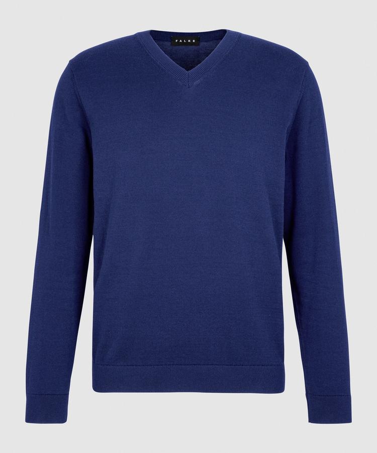 Falke Falke Cotton V-Neck Strickpullover Herren - night blue (6578) - 0 | SportScheck