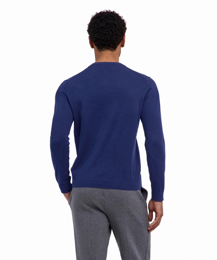 Falke Falke Cotton V-Neck Strickpullover Herren - night blue (6578) - 0 | SportScheck