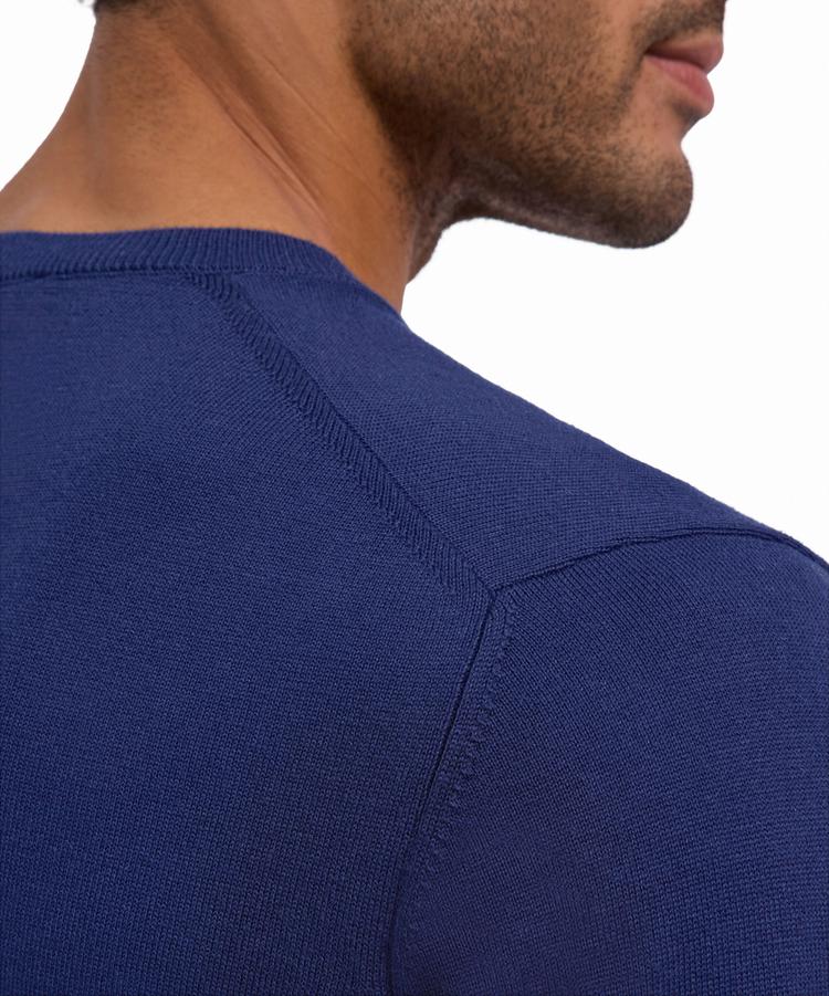 Falke Falke Cotton V-Neck Strickpullover Herren - night blue (6578) - 2 | SportScheck