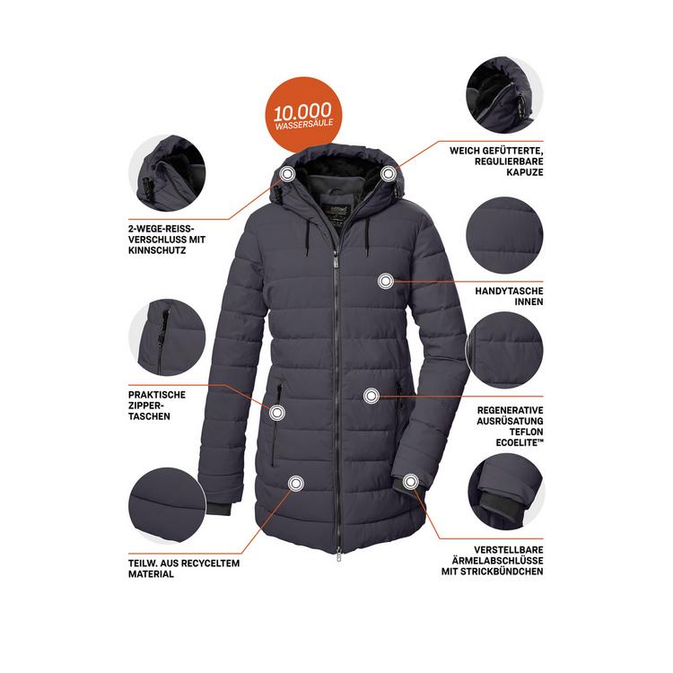 KILLTEC KILLTEC KOW 55 WMN QLTD PRK Funktionsmantel Damen - Silber0919 - 3 | SportScheck