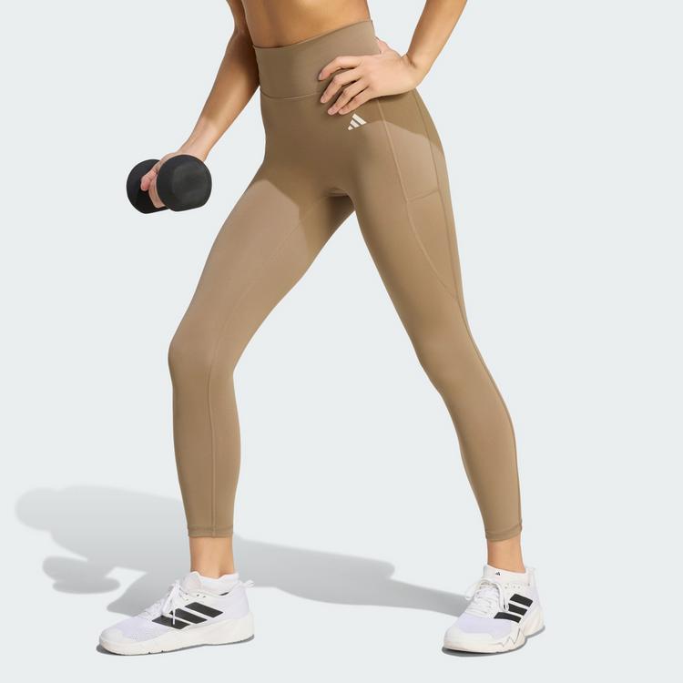 adidas adidas Optime Essentials 7/8-Leggings, ohne Leggings Damen - Khaki Six - 0 | SportScheck