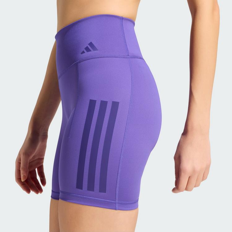 adidas adidas Optime Workout 3-Streifen kurze Leggings Tights Damen - Pure Purple - 0 | SportScheck