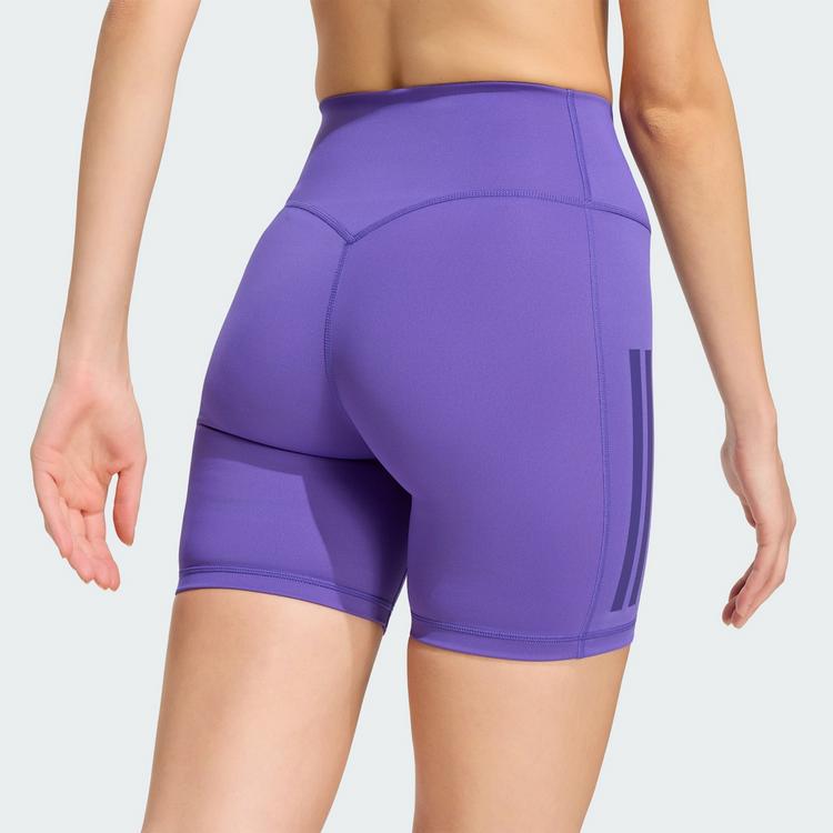 adidas adidas Optime Workout 3-Streifen kurze Leggings Tights Damen - Pure Purple - 1 | SportScheck