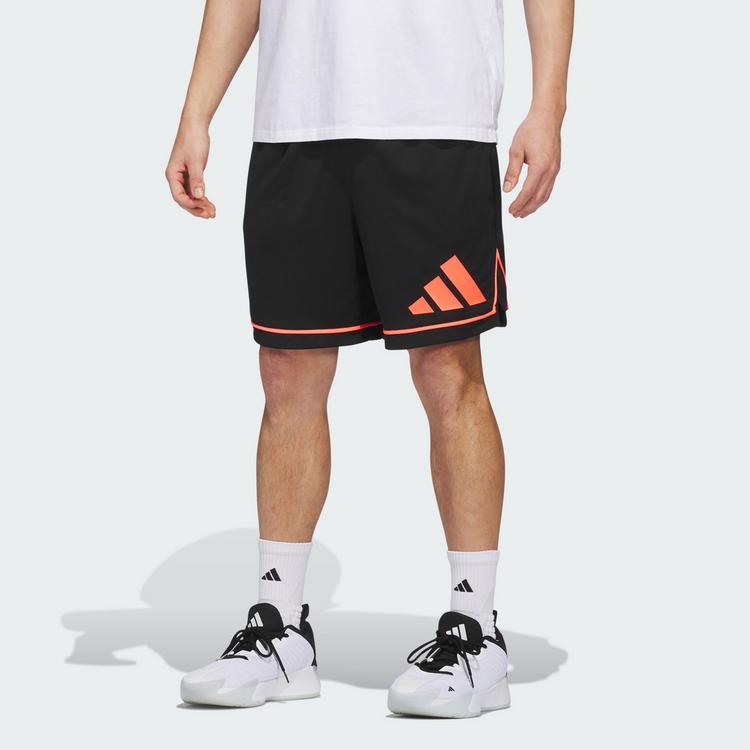 adidas adidas adidas Basketball Badge of Sport Shorts Basketball-Shorts Herren - Black / Solar Turbo - 0 | SportScheck