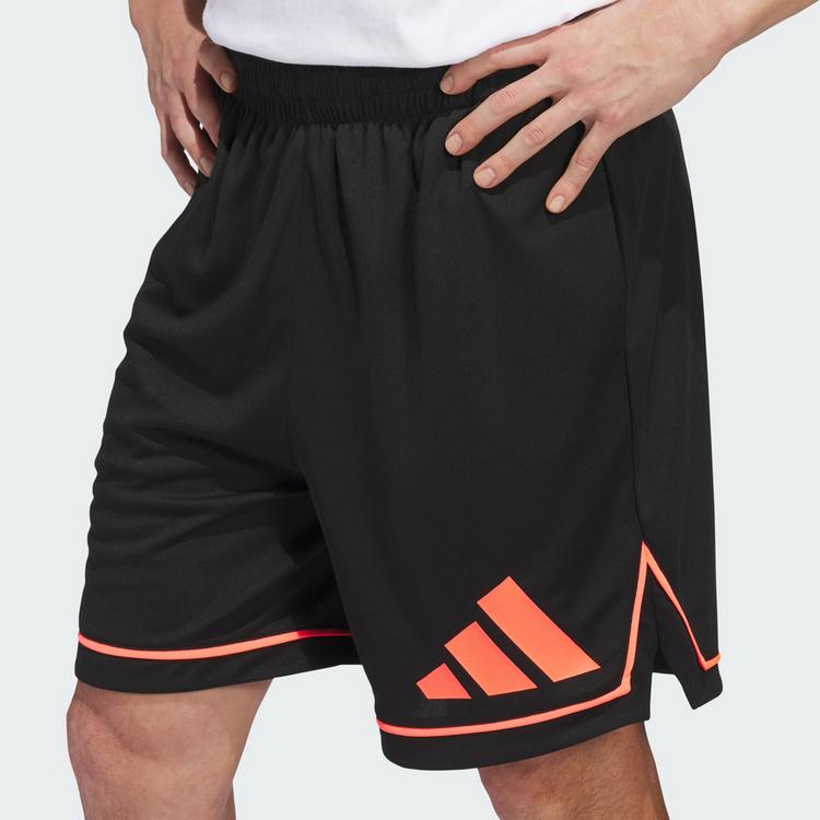adidas adidas adidas Basketball Badge of Sport Shorts Basketball-Shorts Herren - Black / Solar Turbo - 0 | SportScheck
