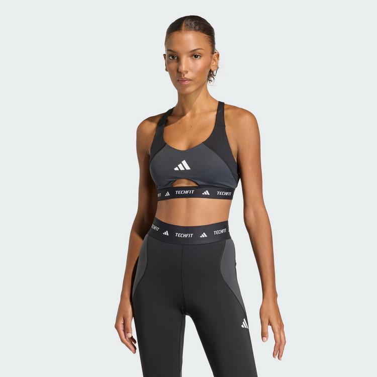 adidas adidas TECHFIT Workout Color Block BH, BH Damen - Black / Carbon - 0 | SportScheck