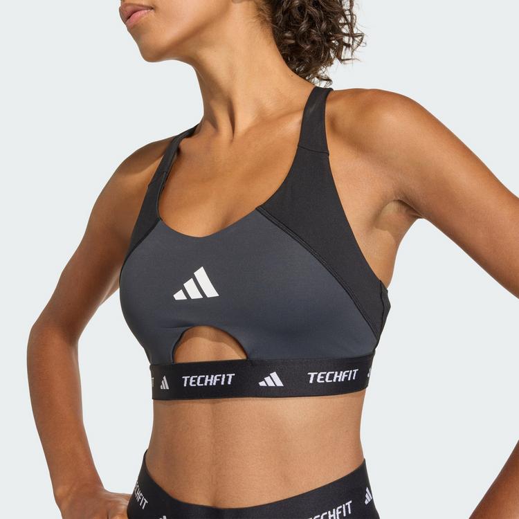 adidas adidas TECHFIT Workout Color Block BH, BH Damen - Black / Carbon - 1 | SportScheck