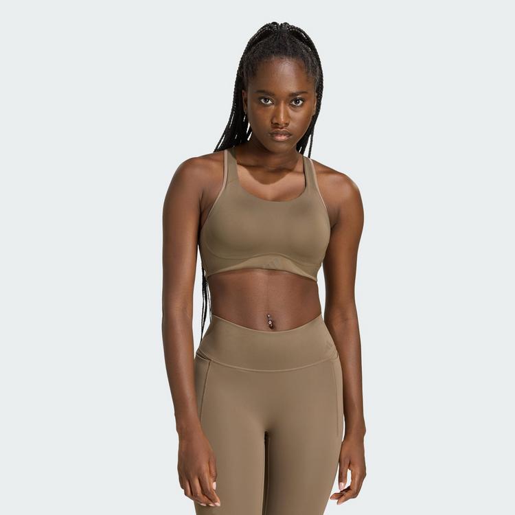 adidas adidas Optime Workout BH, hohe Belastung BH Damen - Khaki Six - 0 | SportScheck