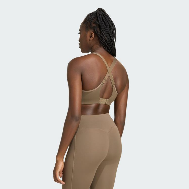 adidas adidas Optime Workout BH, hohe Belastung BH Damen - Khaki Six - 1 | SportScheck