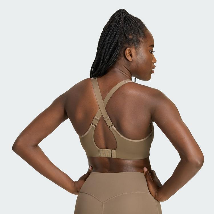 adidas adidas Optime Workout BH, hohe Belastung BH Damen - Khaki Six - 3 | SportScheck