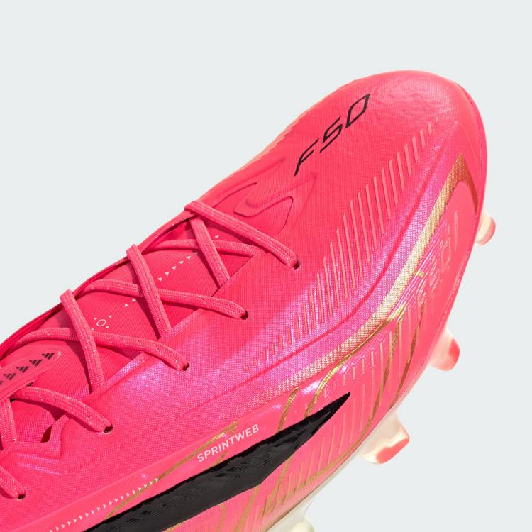adidas adidas F50 HYPERFAST ELITE Fu&szlig;ballschuh, Fu&szlig;ballschuhe - Solar Turbo / Core Black / Gold Metallic - 5 | SportScheck