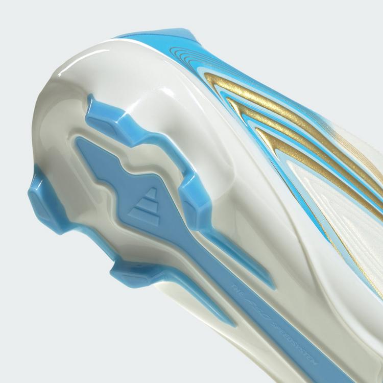 adidas adidas F50 MESSI LEAGUE Fu&szlig;ballschuh, feste Fu&szlig;ballschuhe - Ivory / Semi Blue Burst / Icey Blue - 5 | SportScheck