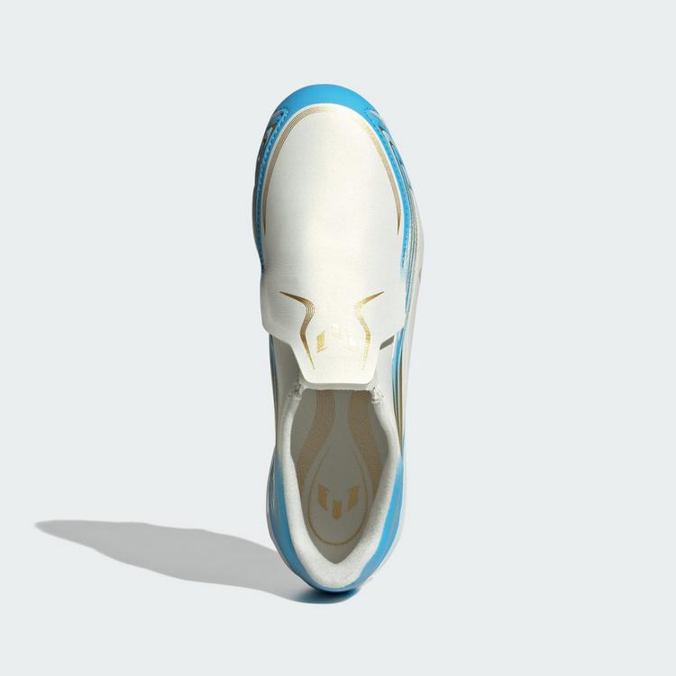 adidas adidas F50 MESSI LEAGUE Kids Fu&szlig;ballschuh, Fu&szlig;ballschuhe Kinder - Ivory / Semi Blue Burst / Icey Blue - 0 | SportScheck