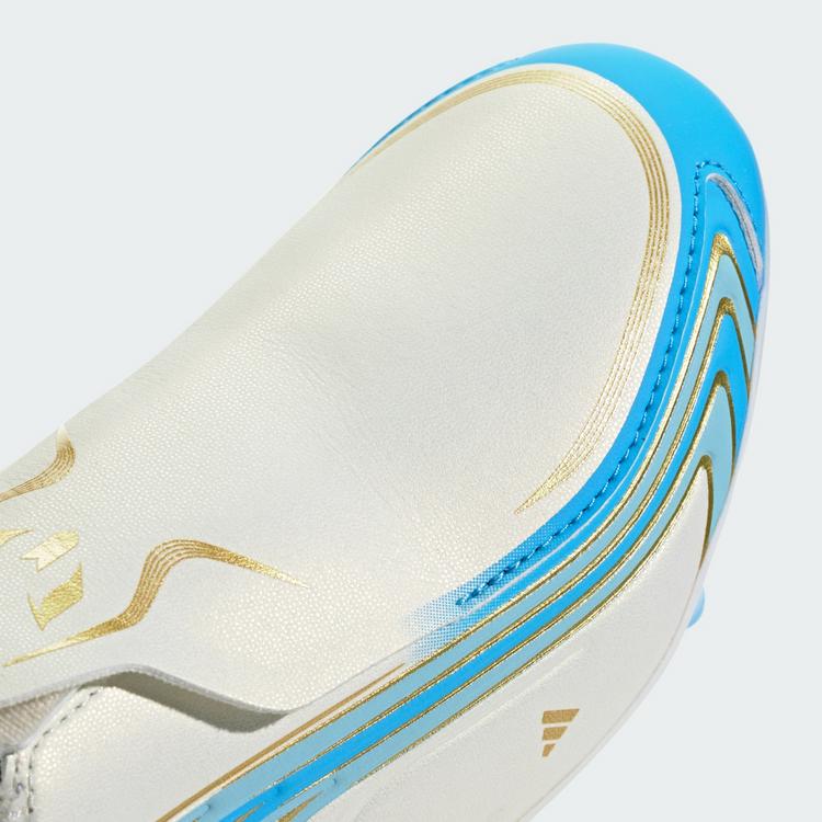 adidas adidas F50 MESSI LEAGUE Kids Fu&szlig;ballschuh, Fu&szlig;ballschuhe Kinder - Ivory / Semi Blue Burst / Icey Blue - 5 | SportScheck
