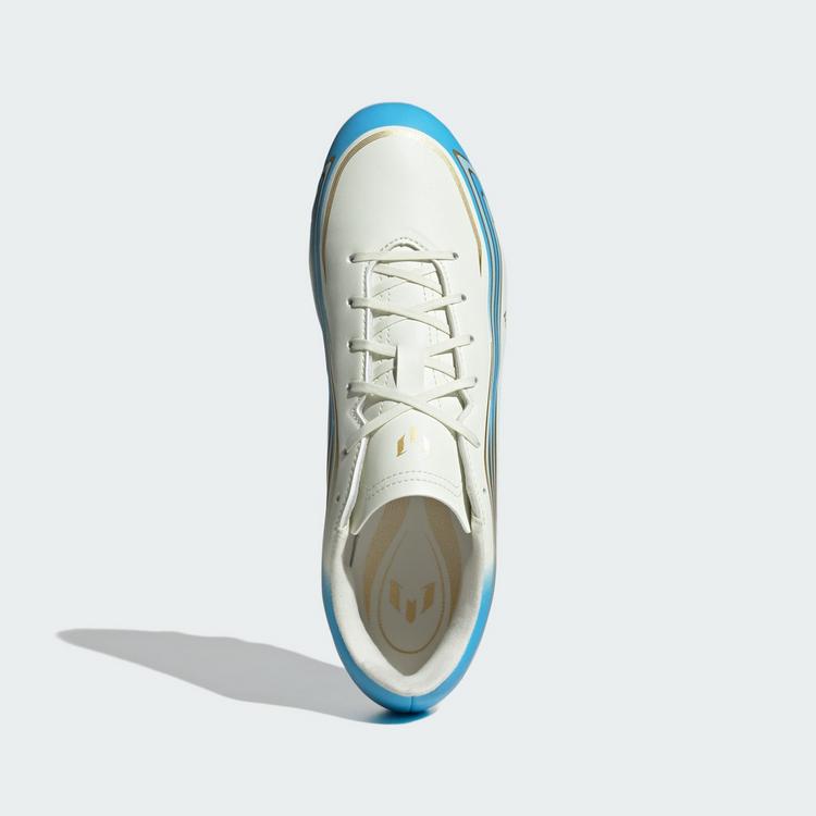 adidas adidas F50 MESSI CLUB Fu&szlig;ballschuh, Firm Fu&szlig;ballschuhe - Ivory / Semi Blue Burst / Icey Blue - 0 | SportScheck