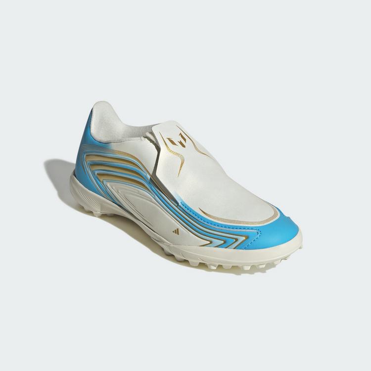 adidas adidas F50 MESSI LEAGUE Kids TF Fu&szlig;ballschuh, Fu&szlig;ballschuhe Kinder - Ivory / Semi Blue Burst / Icey Blue - 2 | SportScheck