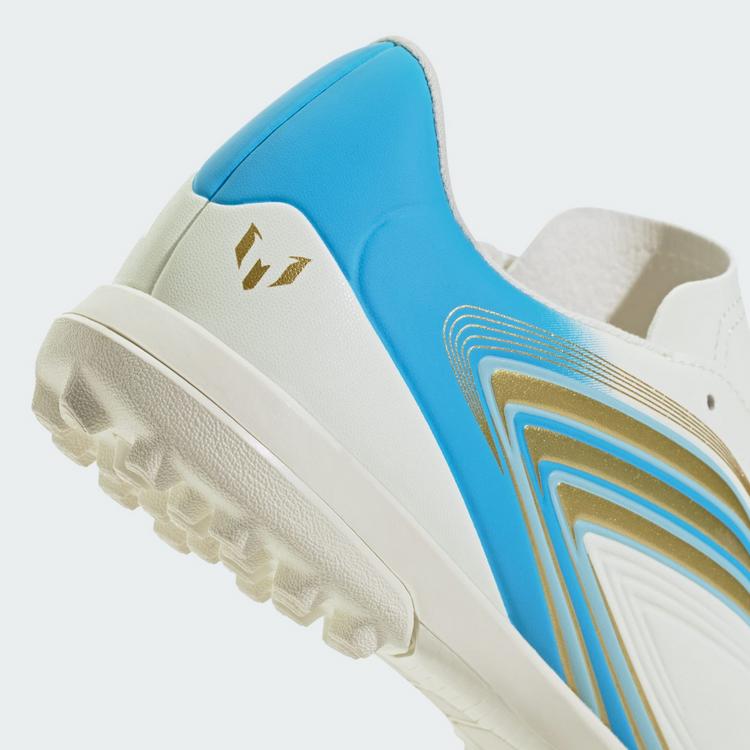 adidas adidas F50 MESSI CLUB Fu&szlig;ballschuh, Kunstrasen Fu&szlig;ballschuhe - Ivory / Semi Blue Burst / Icey Blue - 5 | SportScheck