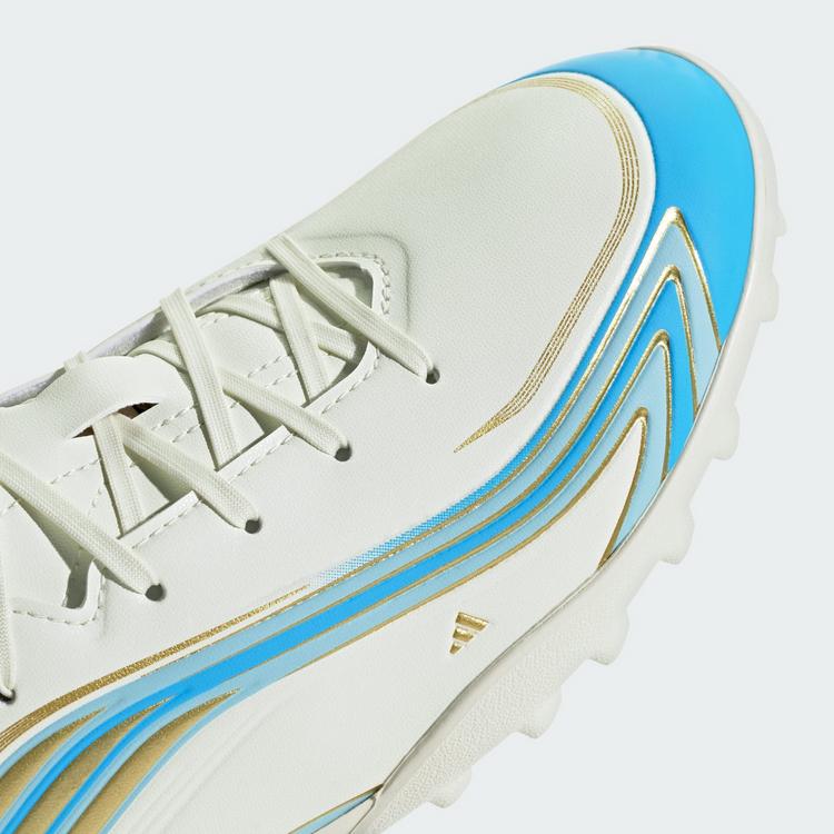 adidas adidas F50 MESSI CLUB Fu&szlig;ballschuh, Kunstrasen Fu&szlig;ballschuhe - Ivory / Semi Blue Burst / Icey Blue - 6 | SportScheck
