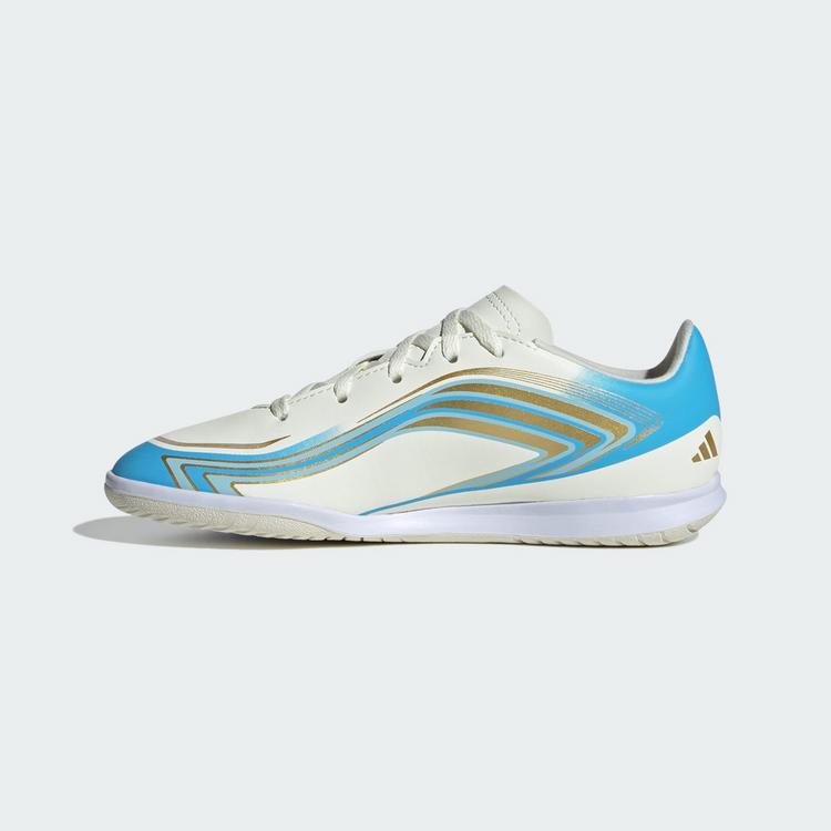 adidas adidas F50 MESSI CLUB Kids Fu&szlig;ballschuh, Fu&szlig;ballschuhe Kinder - Ivory / Semi Blue Burst / Icey Blue - 4 | SportScheck