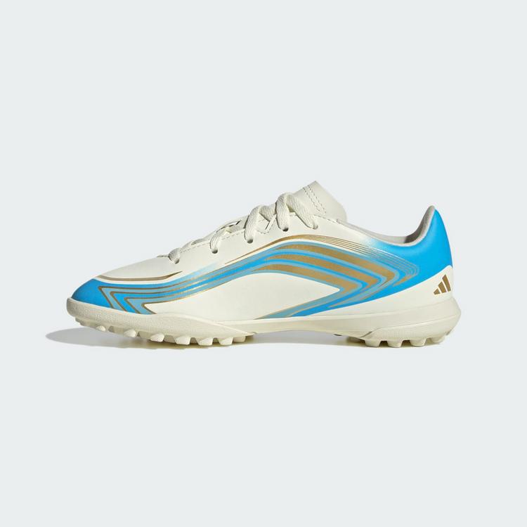 adidas adidas F50 MESSI CLUB Kids TF Fu&szlig;ballschuh Fu&szlig;ballschuhe Kinder - Ivory / Semi Blue Burst / Icey Blue - 4 | SportScheck