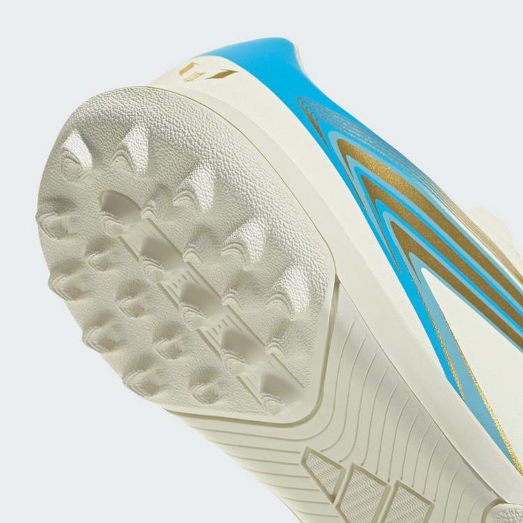 adidas adidas F50 MESSI CLUB Kids TF Fu&szlig;ballschuh Fu&szlig;ballschuhe Kinder - Ivory / Semi Blue Burst / Icey Blue - 5 | SportScheck