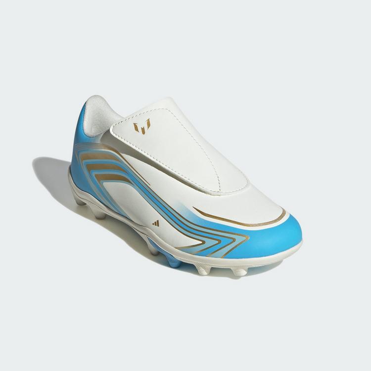 adidas adidas F50 MESSI CLUB Kids Fu&szlig;ballschuh, Fu&szlig;ballschuhe Kinder - Ivory / Semi Blue Burst / Icey Blue - 2 | SportScheck