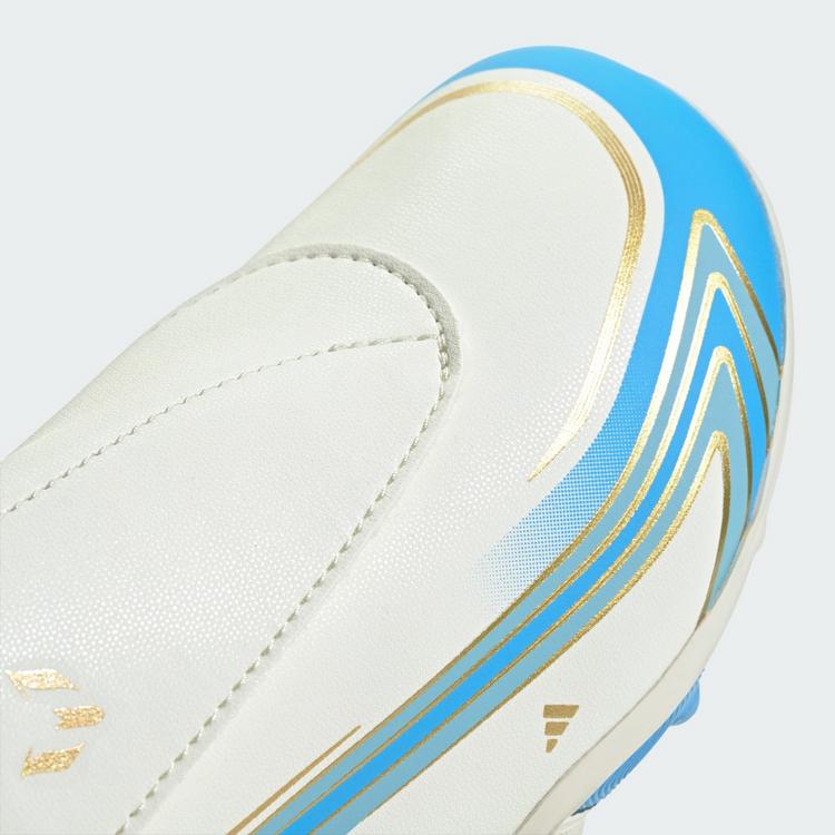 adidas adidas F50 MESSI CLUB Kids Fu&szlig;ballschuh, Fu&szlig;ballschuhe Kinder - Ivory / Semi Blue Burst / Icey Blue - 5 | SportScheck