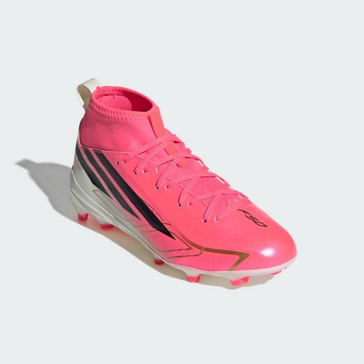 adidas adidas F50 HYPERFAST ELITE Kids Fu&szlig;ballschuh, Fu&szlig;ballschuhe Kinder - Solar Turbo / Core Black / Gold Metallic - 2 | SportScheck