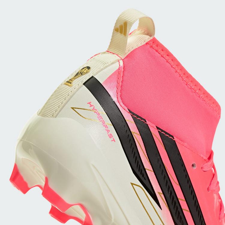 adidas adidas F50 HYPERFAST ELITE Kids Fu&szlig;ballschuh, Fu&szlig;ballschuhe Kinder - Solar Turbo / Core Black / Gold Metallic - 6 | SportScheck