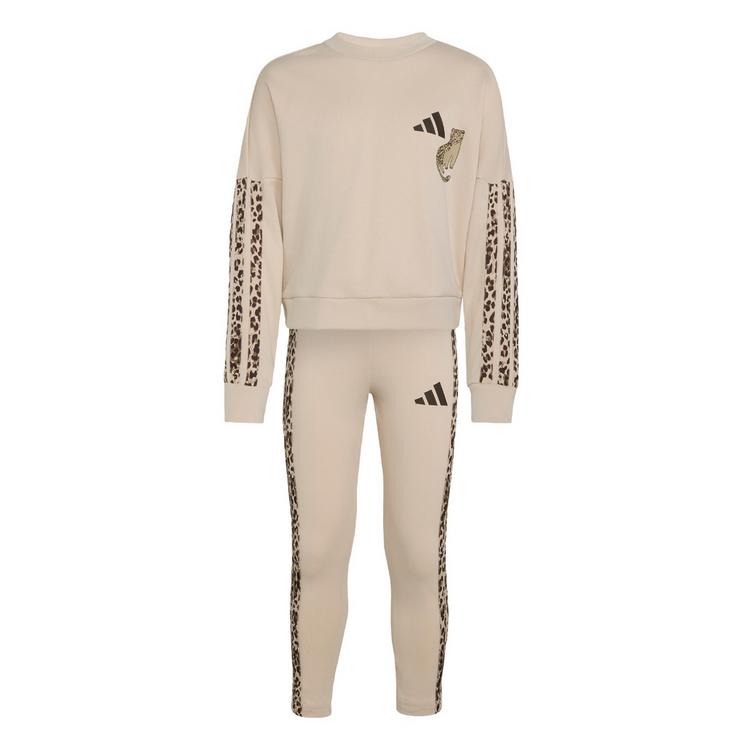 adidas adidas SET, LEGGINGS, ANIMALPRINT Trainingsanzug Kinder - Crystal Linen / Multicolor / Dark Brown - 0 | SportScheck