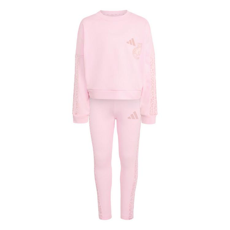 adidas adidas SET, LEGGINGS, ANIMALPRINT Trainingsanzug Kinder - Clear Pink / Multicolor / Dual Lilac - 0 | SportScheck