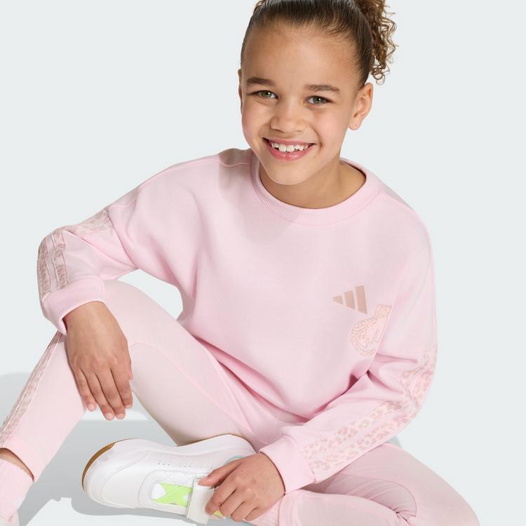 adidas adidas SET, LEGGINGS, ANIMALPRINT Trainingsanzug Kinder - Clear Pink / Multicolor / Dual Lilac - 0 | SportScheck