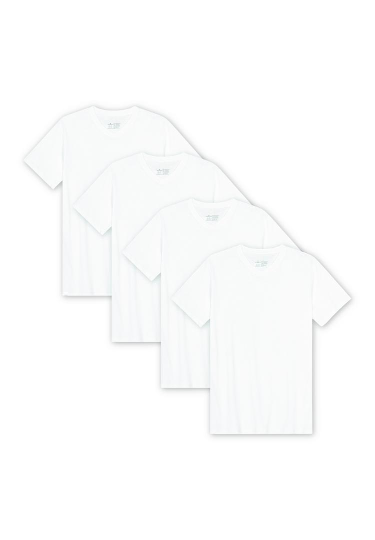 DANISH ENDURANCE DANISH ENDURANCE Basic V-Neck T-Shirt Herren - wei&szlig; - 0 | SportScheck