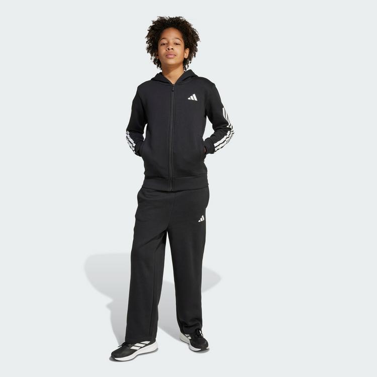 adidas adidas Fleece Trainingsanzug mit Kapuze Kinder Hoodie Kinder - Black / White - 0 | SportScheck