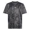 adidas SPORT ICONS ALLOVER GRAFIK T-SHIRT T-Shirt Kinder - Grey Five / Black / Grey Three