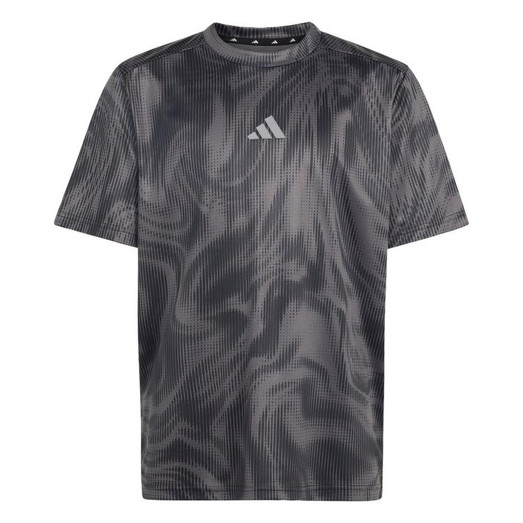 adidas adidas SPORT ICONS ALLOVER GRAFIK T-SHIRT T-Shirt Kinder - Grey Five / Black / Grey Three - 0 | SportScheck
