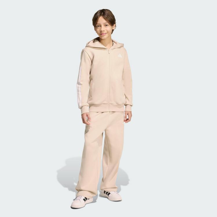adidas adidas Fleece Trainingsanzug mit Kapuze Kinder Hoodie Kinder - Crystal Linen / White - 0 | SportScheck