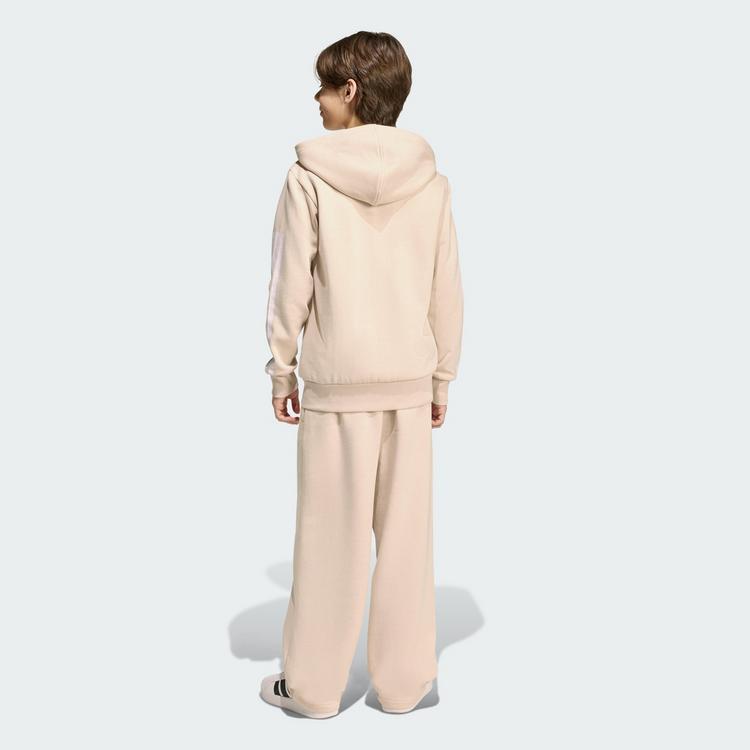 adidas adidas Fleece Trainingsanzug mit Kapuze Kinder Hoodie Kinder - Crystal Linen / White - 1 | SportScheck