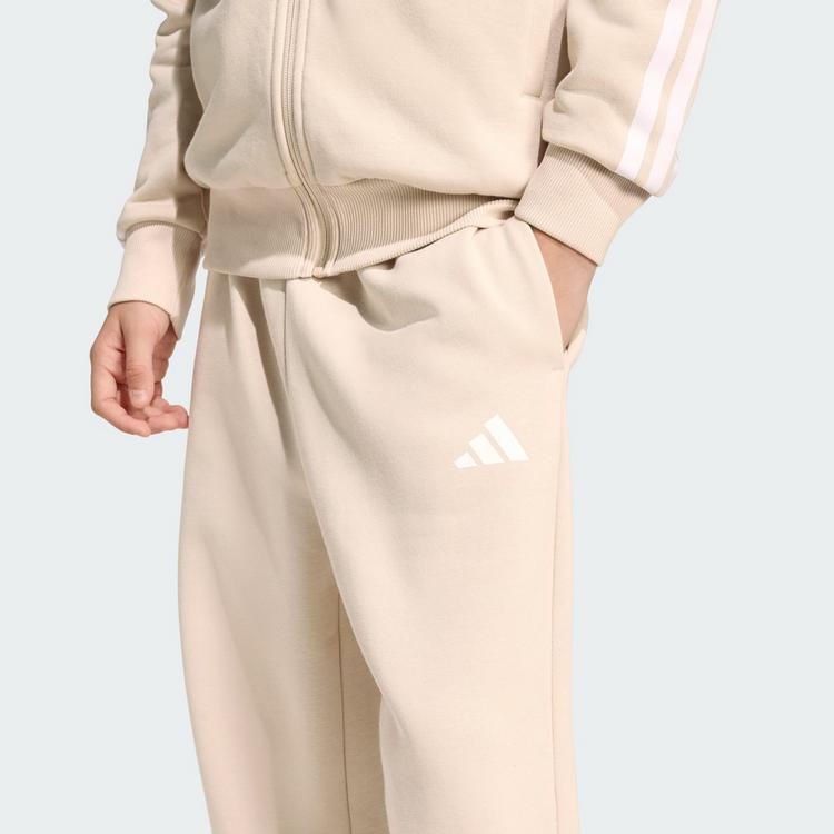 adidas adidas Fleece Trainingsanzug mit Kapuze Kinder Hoodie Kinder - Crystal Linen / White - 1 | SportScheck