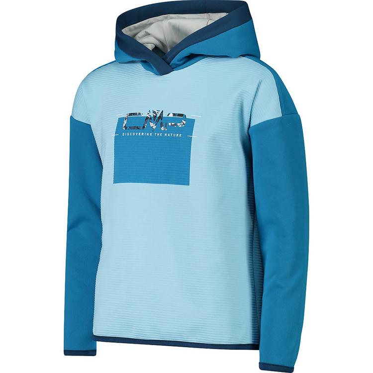 CMP CMP SWEAT FIX HOOD STRIPES STRETCH PERFORM Langarmshirt Kinder - Hellblau - 1 | SportScheck